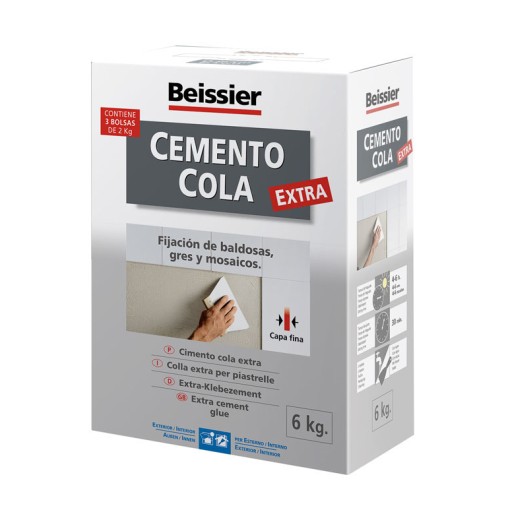 CEMENTO COLA PORCELANICO C1 EXTRA BLANCO