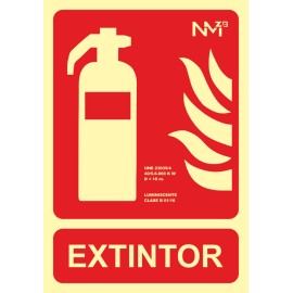 SEÑAL EXTINTOR PVC CLASE B - 210X300MM