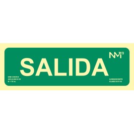 SEÑAL SALIDA PVC CLASE B - 105X300MM