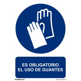 USO OBLIGATORIO DE GUANTES - 200X300 MM