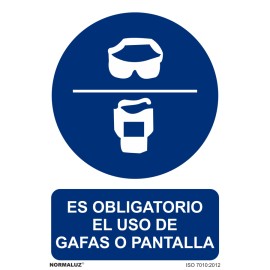 USO OBLIGATORIO GAFA /PANTALLA - 200X300 MM
