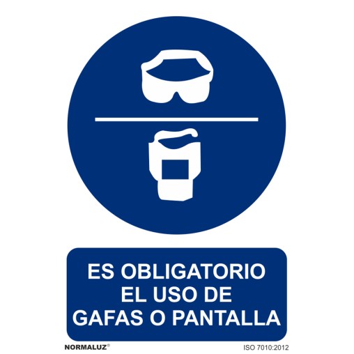 USO OBLIGATORIO GAFA /PANTALLA - 200X300 MM