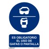 USO OBLIGATORIO GAFA /PANTALLA - 200X300 MM