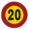 SEÑAL METALICA VELOCIDAD MAX 20 TR301