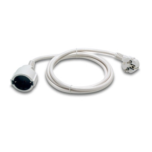 PROLONGADOR CABLE BLANCO 3G1.5 16A - 2 M