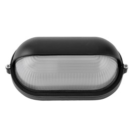APLIQUE PARED OVAL NEGRO C/PLACA DELANTERA - 40W E27