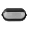 APLIQUE PARED OVAL NEGRO C/PLACA DELANTERA - 40W E27