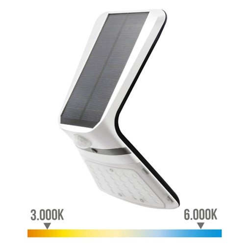 APLIQUE LED SOLAR 430 lm SENSOR PRESENCIA BCO - 3,5 W