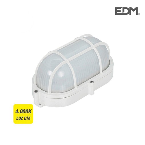 APLIQUE EXTERIOR LED 810 lm OVAL REJILLA 4000K - 9 W