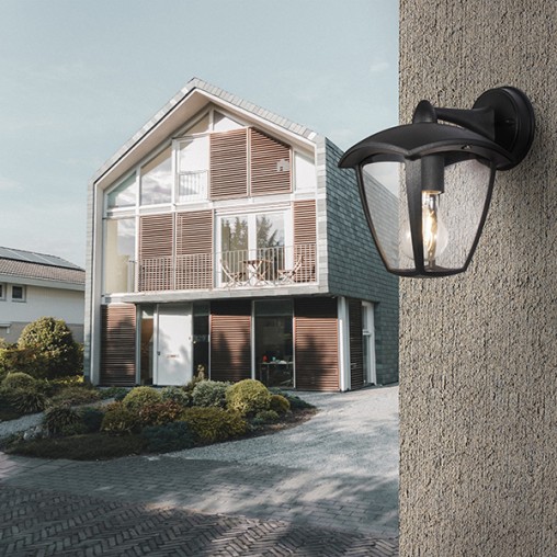 APLIQUE EXTERIOR DESCENDENTE NEGRO IP44 - 25 W