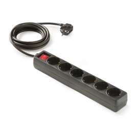 BASE MULTIPLE 6TOMAS TT NEGRO C/INTER - 1,5 M