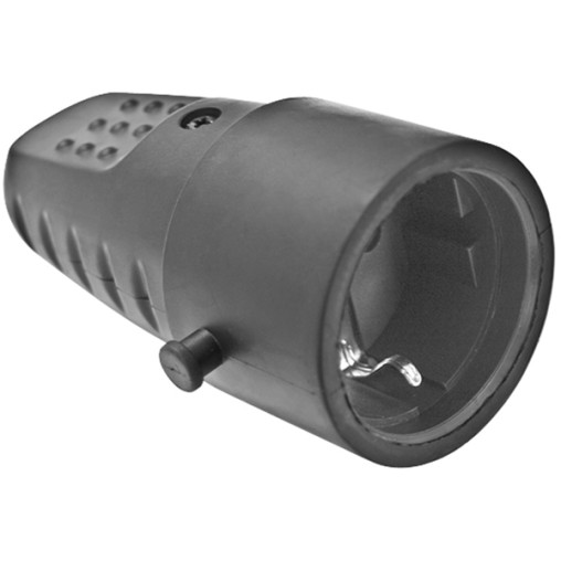 BASE IND GOMA-PVC TT 16A IP44 NEG - 4,8 MM