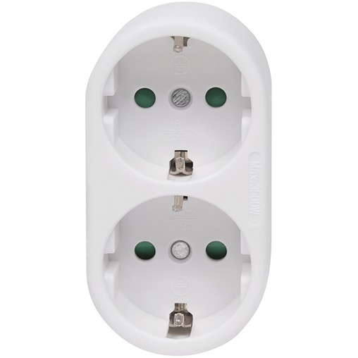 CLAVIJA ADAPTADOR DOB SCHUKO TT FRONT 16A BL