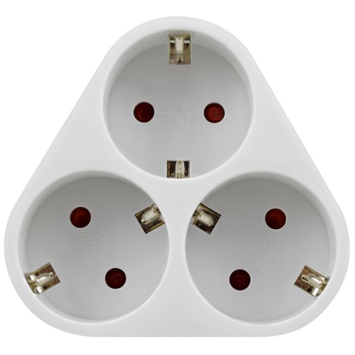 CLAVIJA ADAPTADOR TRIP SCHUKO TRIANG 16A BL - 4,8 MM