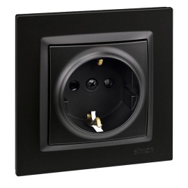 BASE ENCHUFE EMPOTRAR NEGRO