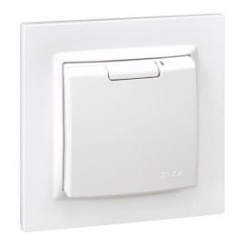BASE ENCHUFE EMPOTRAR BLANCO IP44