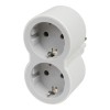 ADAPTADOR ESTÁNDAR 2X2P+T FRONTAL BCO/GRIS - 16 A