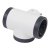 ADAPTADOR 3x2P + T LATERAL BCO/NEGRO - 16 A