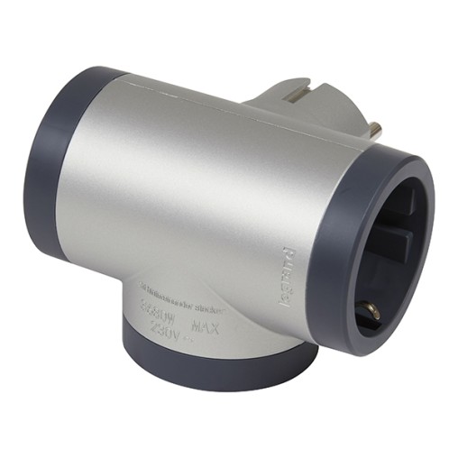 ADAPTADOR ESTÁNDAR 3X2P+T LATERAL ALUMINIO - 16 A