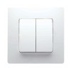 CONMUTADOR EMPOTRAR BLANCO DOBLE - 10 A