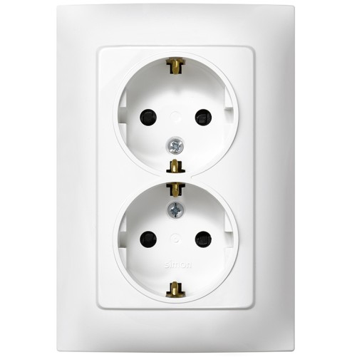BASE ENCHUFE EMPOTRAR BLANCO DOBLE
