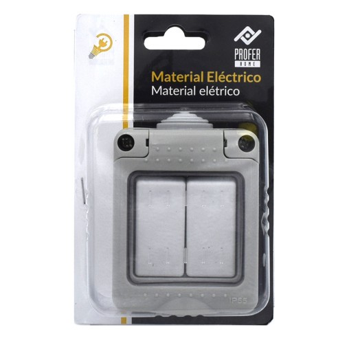 CONMUTADOR DOBLE SUPERFICIE ESTANCO IP55 - 10 A