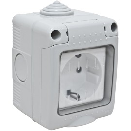 BASE SUPERFICIE ESTANCO SCHUKO CON TT - 16 A