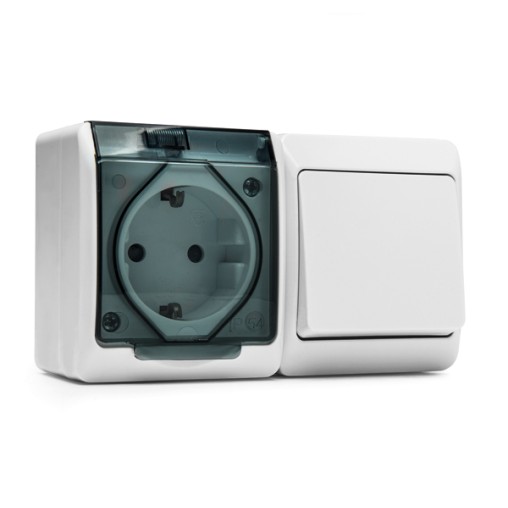 CONMUTADOR Y BASE SUPERFICIE TT ESTANCO IP54 - 16 A