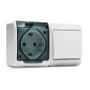 CONMUTADOR Y BASE SUPERFICIE TT ESTANCO IP54 - 16 A