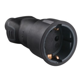 ENCHUFE GOMA NEGRO - 16 A