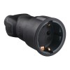 ENCHUFE GOMA NEGRO - 16 A