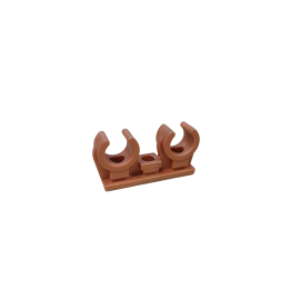 ABRAZADERA COBRE POLIPROPILENO DOBLE DE 12MM