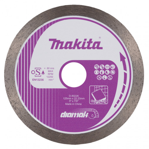 D-80226 Disco de diamante 125 x 22,23 mm, Banda continua