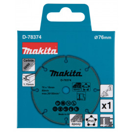 D-78374 Disco de corte PVC 76 x 1,75 mm
