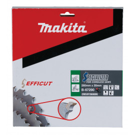 B-67290 Disco de sierra circular, Efficut T.C.T, 260 x 30 mm, 80 D