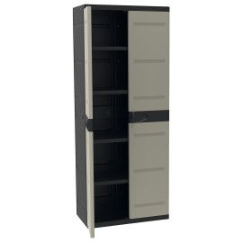 ARMARIO RESINA 2 PUERTAS 4 BAL NGR - 70X44X176