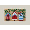 FELPUDO COCO NATURAL CASITAS - 40 X 70 CM