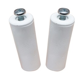 TOPE PERSIANA C/TORNI. BL2 BLANCO - 40MM