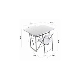 MESA PLEGABLE + 2 SILLAS ANDREA