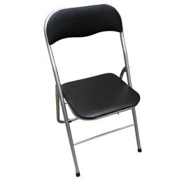 SILLA PLEGABLE ALUMIN NEGRA