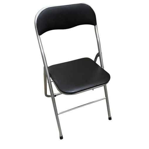 SILLA PLEGABLE ALUMIN NEGRA