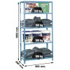 ESTANTERIA S/T AZUL/BLANCA - 180X90X40