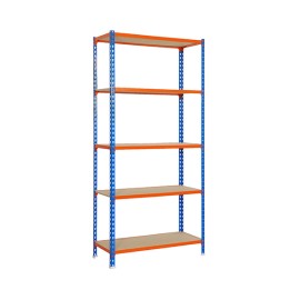 ESTANTERIA S/T 5B AZUL/NARANJA - 20X10X40