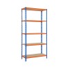 ESTANTERIA S/T 5B AZUL/NARANJA - 20X10X40