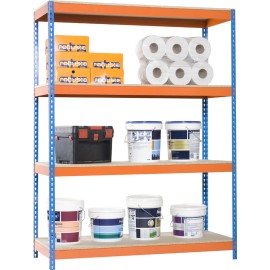 ESTANTERIA S/T 4B AZUL/NARANJA - 2X1,5X0,45