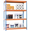 ESTANTERIA S/T 4B AZUL/NARANJA - 2X1,5X0,45