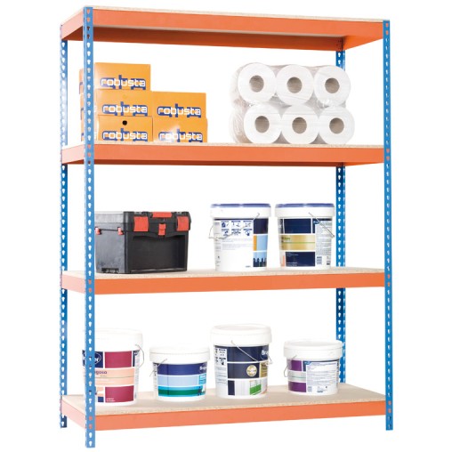 ESTANTERIA 4 ALTURA AZUL/NARANJA 400 KILOS - 20X15X60