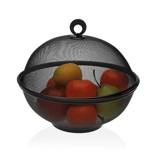 FRUTERO METAL NEGRO C/TAPA