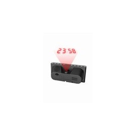 RADIO RELOJ, PROYECTOR 20 MEMORIAS, NEGRO, 2 ALARM - 100X40X120