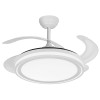 VENTILADOR TECHO C/LUZ 4 ASP RETRACTIL BLANCO